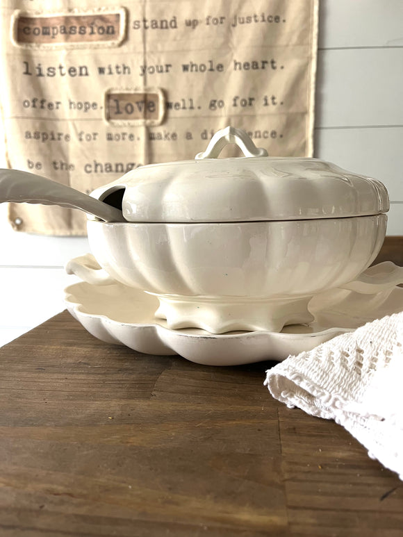 Vintage French Cream Soup Tureen
