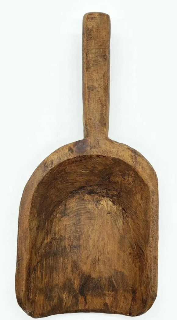 Hand Carved Wooden Scooper